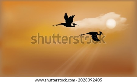 Similar – Image, Stock Photo Gray heron in flight