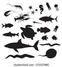 Silhouettes of the Underwater Inhabitants