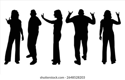Siluetas Vector de Personas Diversas 