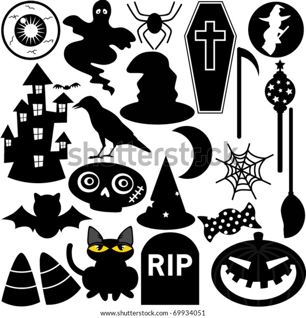 Silhouettes Vector Halloween Festival Theme Ghost Stock Vector (Royalty ...