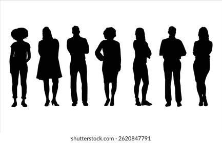 Silhouettes vector of Man and women