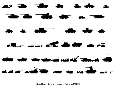 Silhouettes of vehicles 3