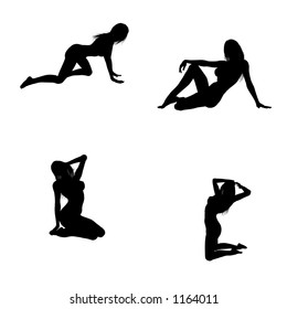 silhouettes of a woman
