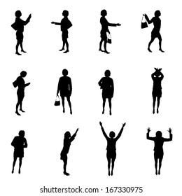 Silhouettes of woman