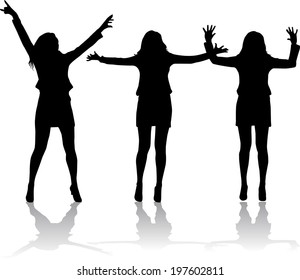 silhouettes of women 