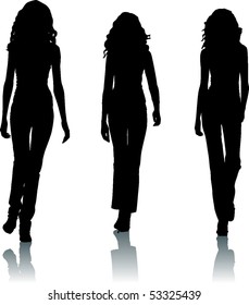 Silhouettes of women