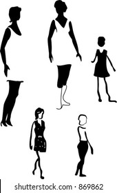 Silhouettes of women
