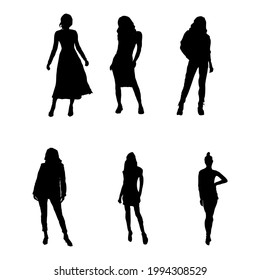 Silhouettes Women Vector Art Stock Vector (Royalty Free) 1994308529 ...