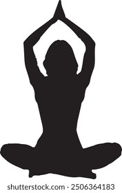 Silhouettes of Women in Yoga and Meditation Women Meditating and Sculpting Their Bodies Through Yoga