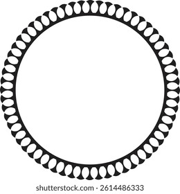Silhouette-style circular ornament for design decoration.