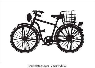 silueta de bicicleta en ilustración