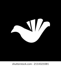 Silhoutte Bird simple abstract logo