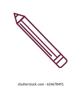 silhoutte pencil tool to study in the school icon