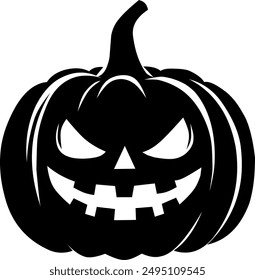 Icono de tema de Halloween de calabaza Silhouette.