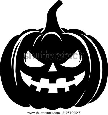 Silhoutte pumpkin hallowen theme icon.