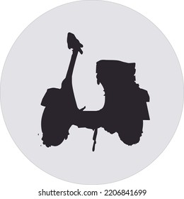 silhoutte scooter motorcycle logo vector illustration