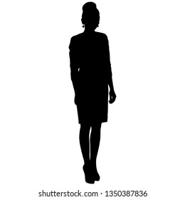 Silhoutte Of Standing Woman In Short Dress