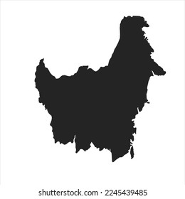 Silhuette Kalimantan island map vector illustration
