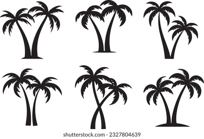 Silhuette Plam Tree Images And White Background