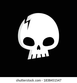 silhuette skull background black illustration