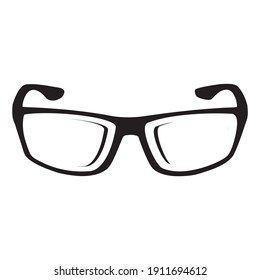 silhuotte of SPECTACLES on white background
