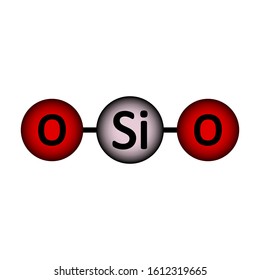 Silica molecule icon on white background. Vector illustration.