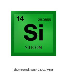 Silicon element from the periodic table