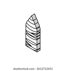 silicon material for semiconductor manufacturing isometric icon vector. silicon material for semiconductor manufacturing sign. isolated symbol illustration