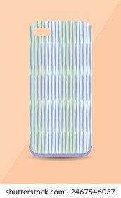  Silicon Pastel blue and green stipe vertical lines brush stroke phone case cover protector, Colorful mobile phone accessories, iphone android mockup design