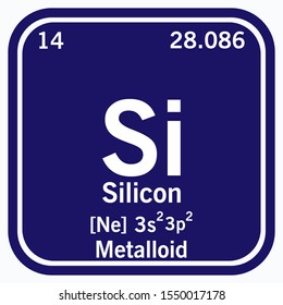 Silicon Periodic Table of the Elements Vector illustration eps 10