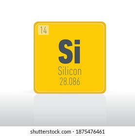 Silicon Periodic Table Single Element. 