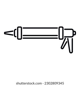 Silicon pistol icon outline vector. Sealant silicone. Foam building