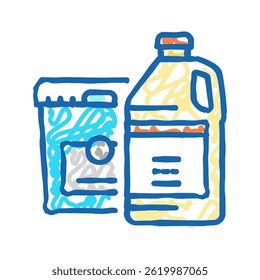 silicon resin thermoset doodle icon sketch vector. silicon resin thermoset sign. isolated symbol illustration