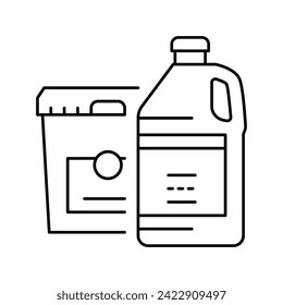 silicon resin thermoset line icon vector. silicon resin thermoset sign. isolated contour symbol black illustration