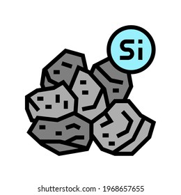 silicon semiconductor manufacturing color icon vector. silicon semiconductor manufacturing sign. isolated symbol illustration