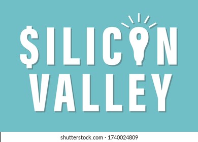 silicon valley california money technology idea vector start up