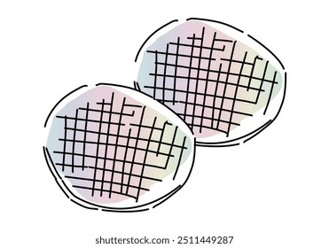 silicon wafer hand drawing vector illustration