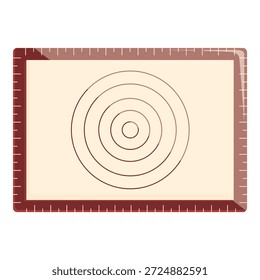 Estera para hornear de silicona con marcas circulares para una preparación precisa de masa y pastelería
