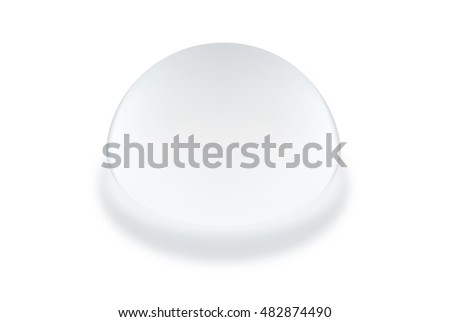Silicone breast textured round shapes isolated on white background. Vector object about cosmetic surgery.