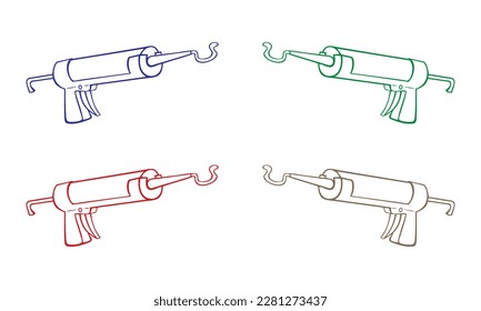 Ilustración del vector de icono de pistón de silicona Caulk
