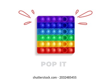 Silicone Colorful Poppit Game Trendy Toy Stock Vector (royalty Free 