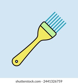 Silicone cooking brush vector color icon. Kitchen appliances. Graph symbol for cooking web site design, logo, app, UI