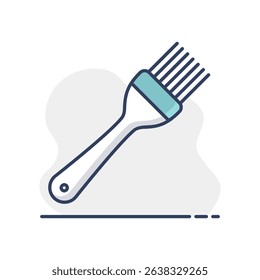 Silicone cooking brush vector icon. Kitchen appliances. Graph symbol for cooking web site design, logo, app, UI