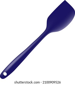 Silicone culinary spatula for working with cream