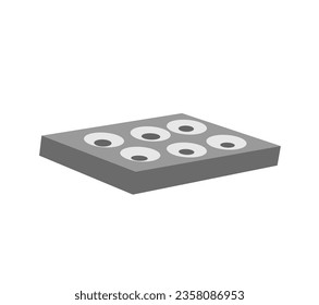 Silicone form for cooking muffins. 3D muffin cooking