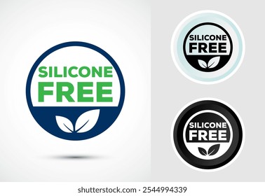 Silicone free icon design illustration, Best Silicone free sign, symbol