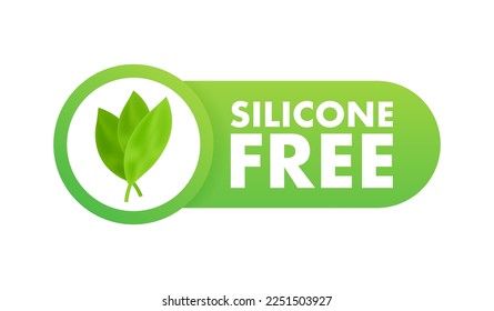 Silicone free sign, label. Silicone free icon. Vector stock illustration.