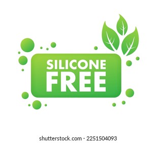 Silicone free sign, label. Silicone free icon. Vector stock illustration.