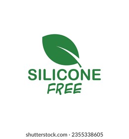 silicone free sign on white background