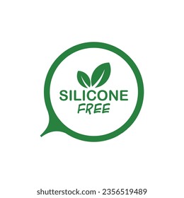 silicone free sign on white background